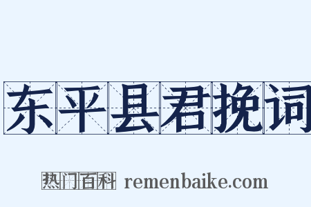 东平县君挽词是什么意思的图片